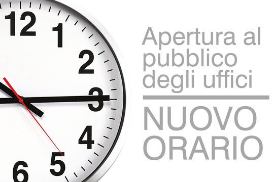 Modifica degli orari di apertura al pubblico degli uffici comunali dal 14.10.2024 .